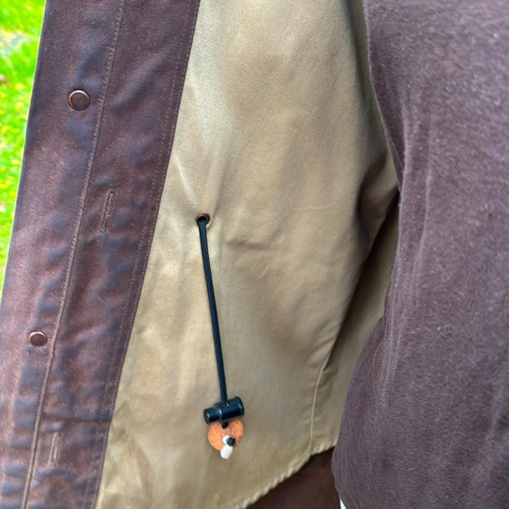 OUTBACK TRADING VINTAGE OILSKIN  DISTRESSED DUSTER JACKET- S 🐴🤠 - Picture 14 of 14